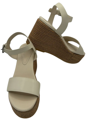 Brunello Cucinelli Stripe Platform Leather Wedge Sandals *NEW*