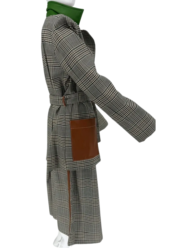 Staud Paprika Belted Plaid Suit