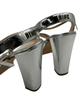 Christian Dior "Call" Leather Slingback Sandals - Size 39.5