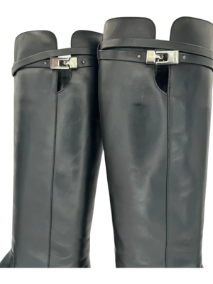 JIMMY CHOO Hyson Leather Riding Boots Size 39