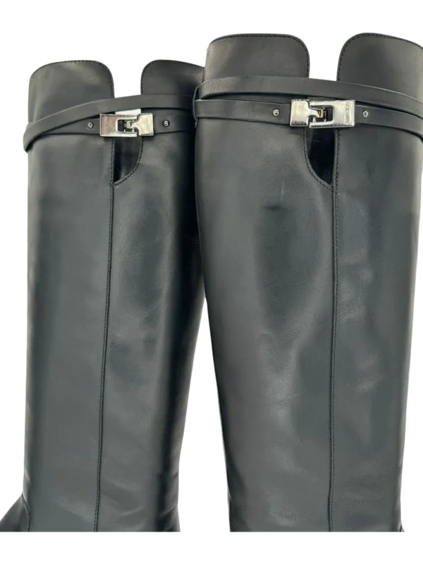 JIMMY CHOO Hyson Leather Riding Boots Size 39
