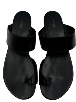 The Row Infradito Flat Leather Toe-Strap Slide Sandals - Size 39 *NEW*
