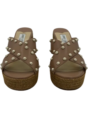 Jimmy Choo Dovina Studded Wedge Sandals *NEW*