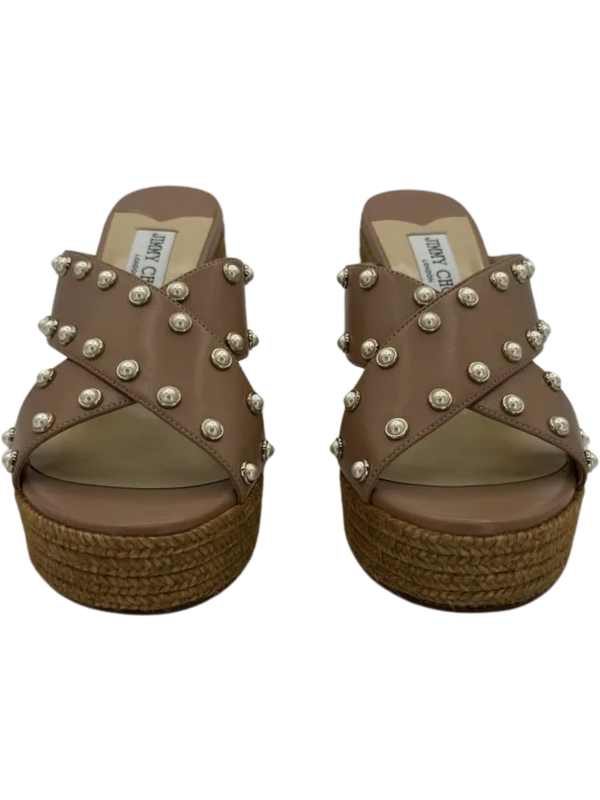 Jimmy Choo Dovina Studded Wedge Sandals *NEW*