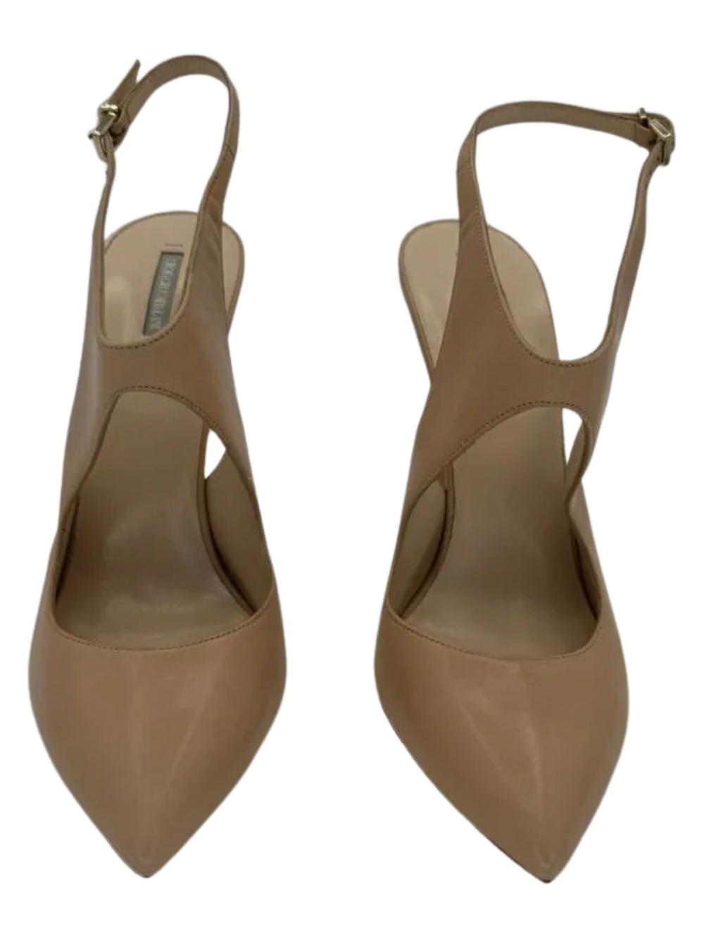 Giorgio Armani Nude Leather Slingbacks *NEW*