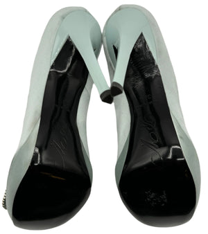 Roger Vivier Trompette Satin Heels - Sz 39.5