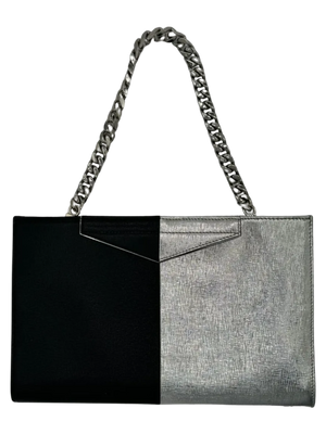 Fendi Grande Colorblock Clutch Leather