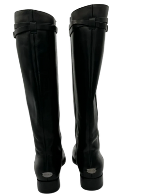 JIMMY CHOO Hyson Leather Riding Boots Size 39