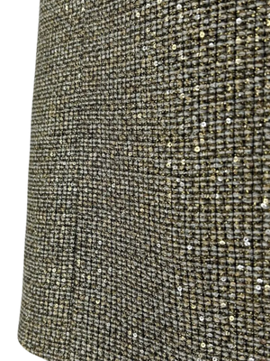 Saint Laurent Sleeveless Tweed Sparkly and Sequined Shift Dress – Size 44 FR