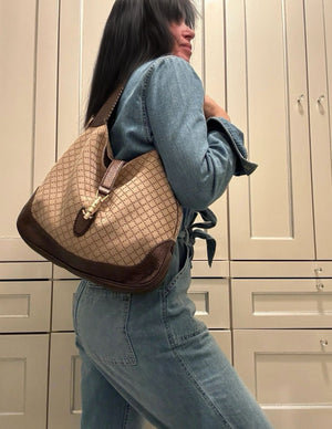 Gucci Jackie Bag in Brown Diamante