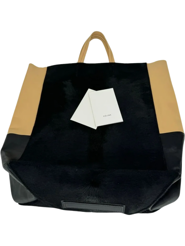 Celine Ponyhair Vertical Bi Color Cabas Tote *NEW*