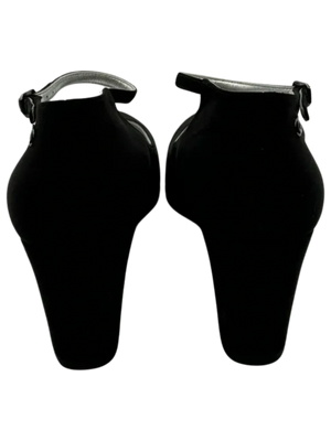 Chanel Crepe Satin Mary Jane Pumps Size 39.5