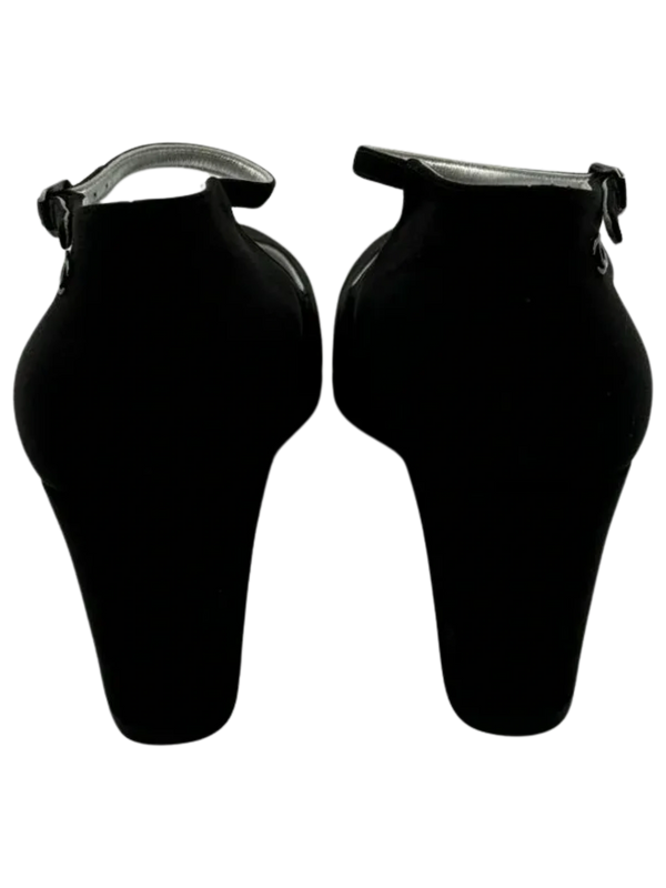 Chanel Crepe Satin Mary Jane Pumps Size 39.5