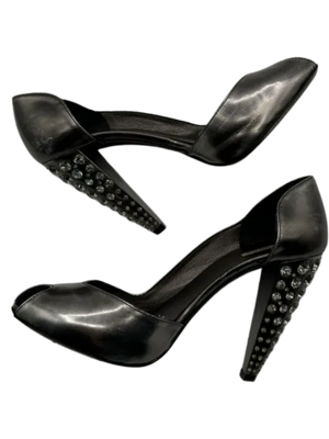 Miu Miu Lame Jeweled Heels