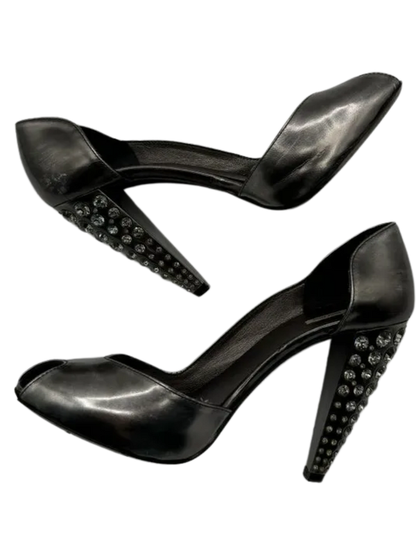 Miu Miu Lame Jeweled Heels