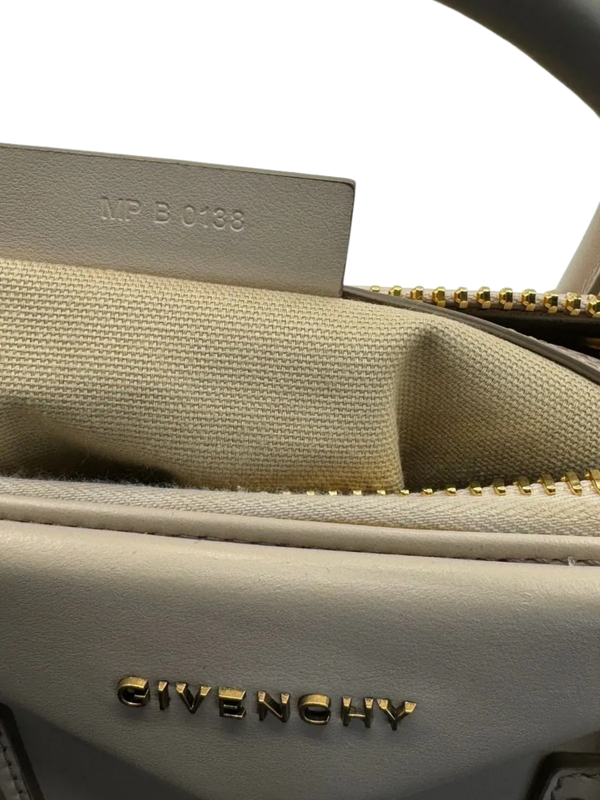 Givenchy Calfskin Studded Antigona Ecru