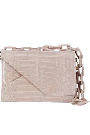 Nancy Gonzalez Origami Crocodile Chain Shoulder Bag