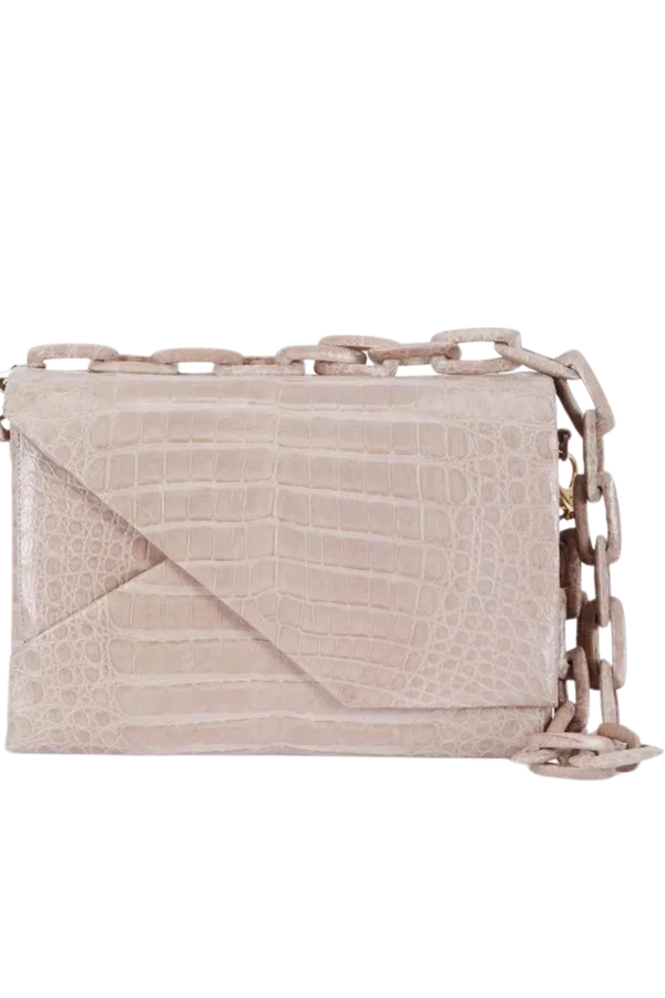 Nancy Gonzalez Origami Crocodile Chain Shoulder Bag