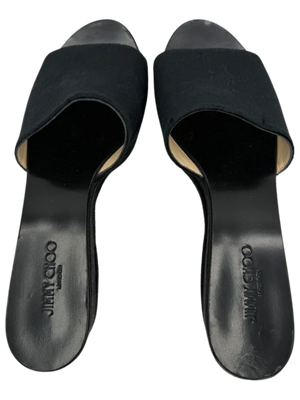 Jimmy Choo Deedee Liquid Velvet Jute Wedge Sandals *NEW*