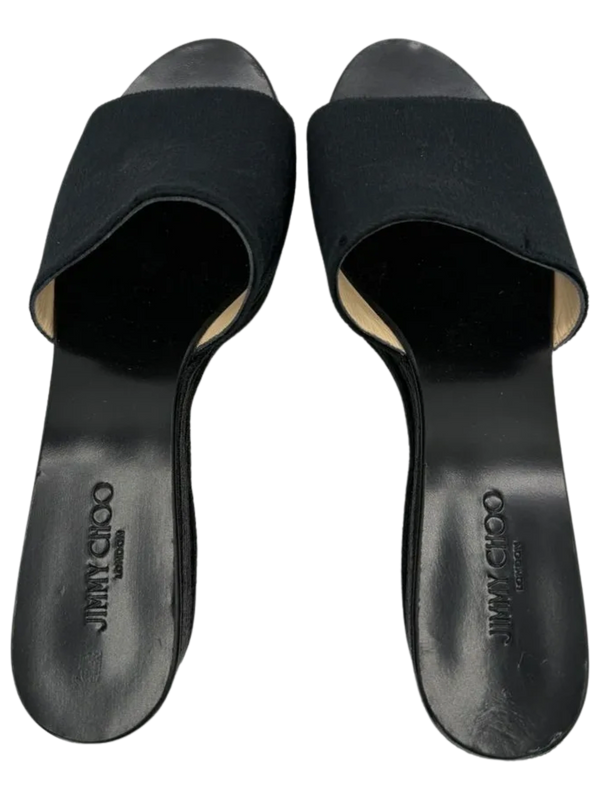 Jimmy Choo Deedee Liquid Velvet Jute Wedge Sandals *NEW*