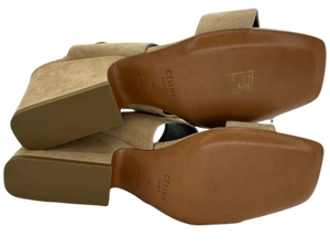 Celine Slingback Sandals Beige Suede *NEW*
