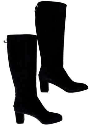 Loro Piana “Jeanne” Suede Knee Boots - Sz 39