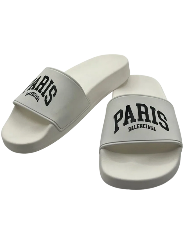 Balenciaga Women's Cities Paris Pool Slide