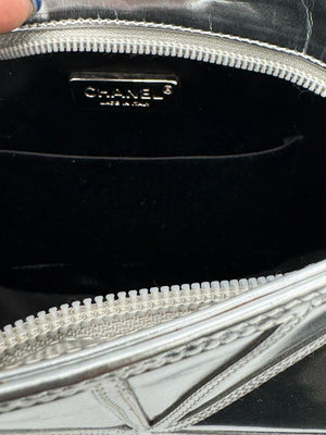Chanel Midnight Swim Silver Clutch in Patent Leather S/S 2012
