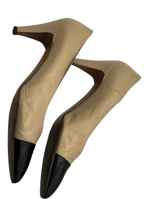 Classic Chanel Two Tone Pumps- Vintage