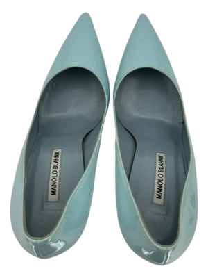 Manolo Blahnik BB Patent Leather Point-Toe Pumps