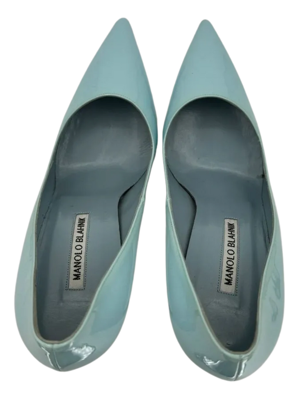 Manolo Blahnik BB Patent Leather Point-Toe Pumps