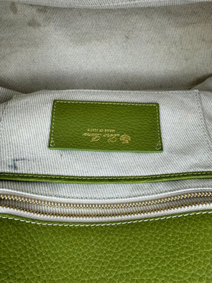 Loro Piana Sage Leather Globe Tote Bag