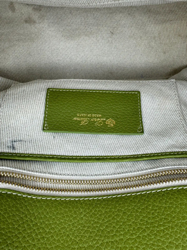 Loro Piana Sage Leather Globe Tote Bag
