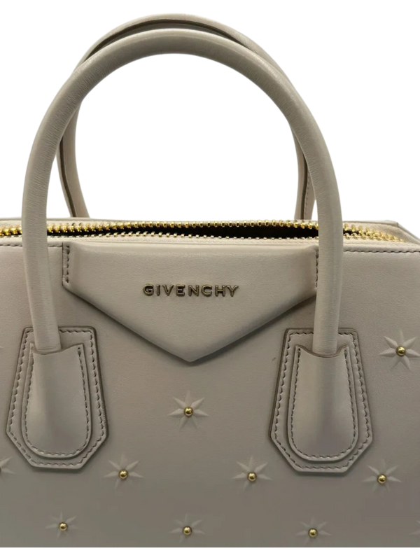 Givenchy Calfskin Studded Antigona Ecru