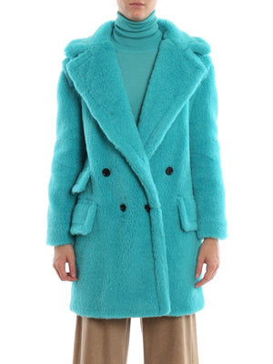 Max Mara “Adenia” Turquoise Double-Breasted Coat – Sfilata Collection – Size 0