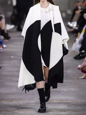 Valentino Two-tone wool and cashmere-blend felt cape - Size 42 - NEW