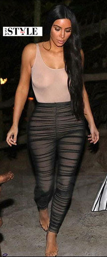 Jean Paul Gaultier Black Ruched Mesh Leggings – Size L