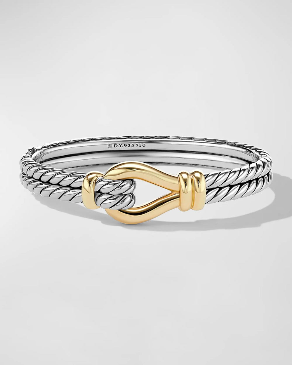 David Yurman 16mm  BRAND NEW Thoroughbred Loop Cuff Bracelet in Silver & 18k Gold