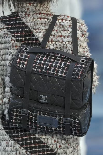Chanel Fall 2010 Runway Trek Pack 3-in-1 Tweed Backpack – Multicolor Plaid – Rare