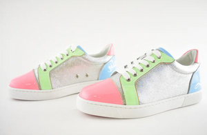 Christian Louboutin Vieira Fun Patent Leather Low-Top Sneakers – Size 39.5